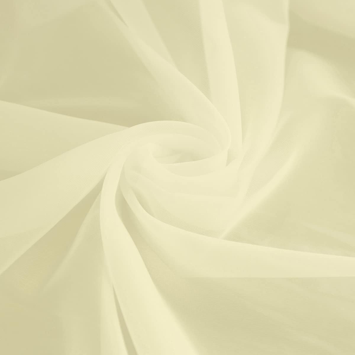 Window Light Yellow Sheer Curtains 120 Inches Long 2 Panels Sheer Curtain Basic Rod Pocket Panel for Bedroom Children Living Room Yard Kitchen (Light Yellow, 52" W x 120" L | 2 pcs)