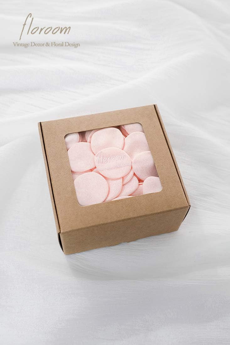 Floroom 300pcs Rose Petals Blush Faux Silk Flower Petals for Wedding Flower Girl Basket Pink Aisle Scatter Dinner Table Centerpieces Party Confetti Bridal Shower Romantic Night Decoration