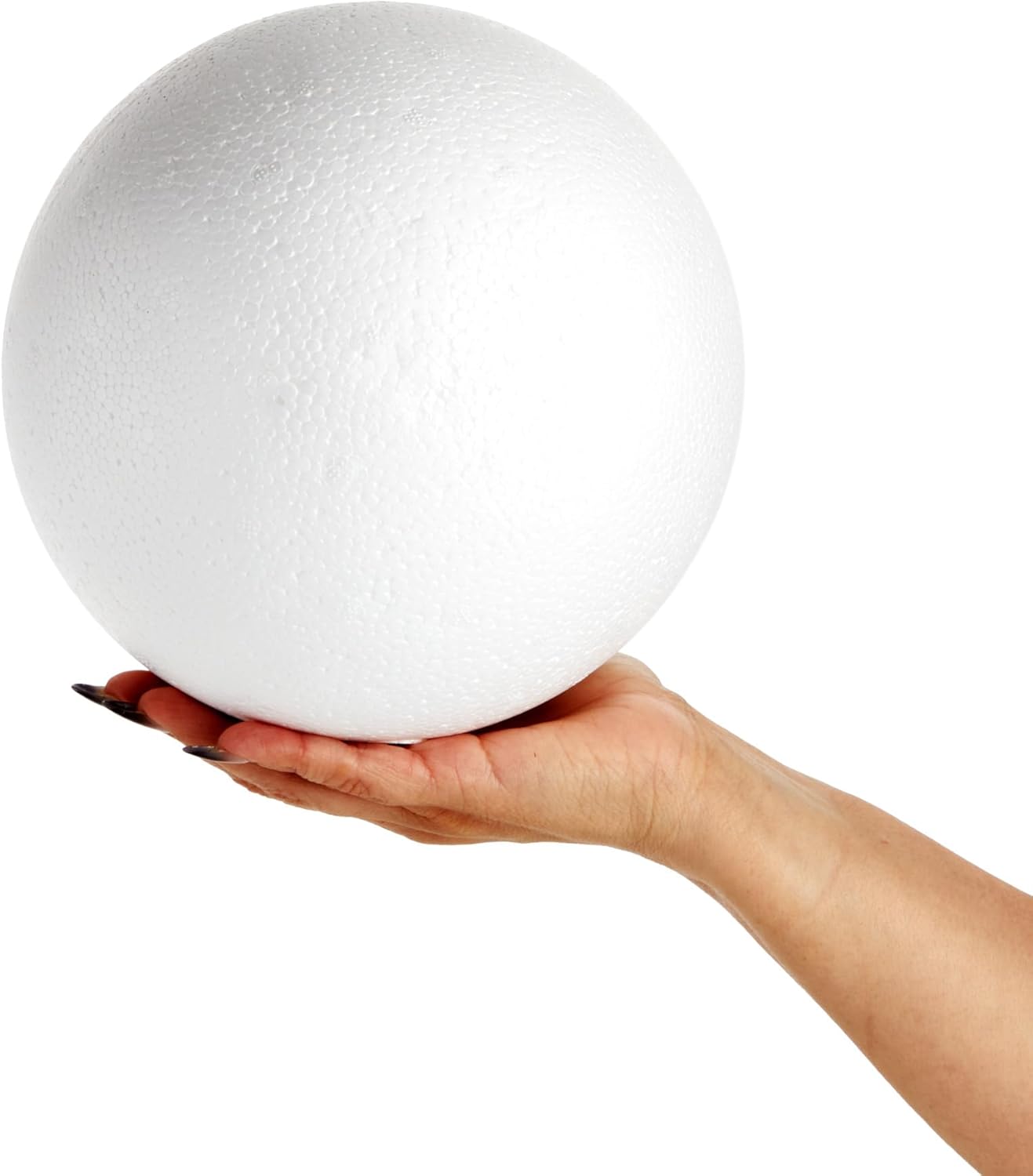 Juvale Sphere Craft Foam Balls - 7.5-Inch White Polystyrene Spheres - 2 Pack for DIY Projects, Floral Centerpieces & Home Decor