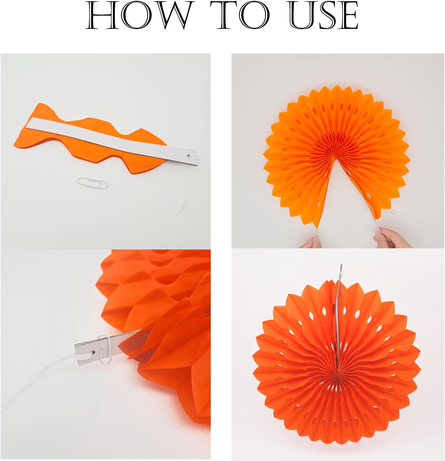 ZOOYOO Hanging Paper Fans Party Decorations,12 Pcs Pink Orange Honeycomb Round Fans,Ceiling Decor for Birthday,Wedding,Graduations,Fall Tea Party Backdrop