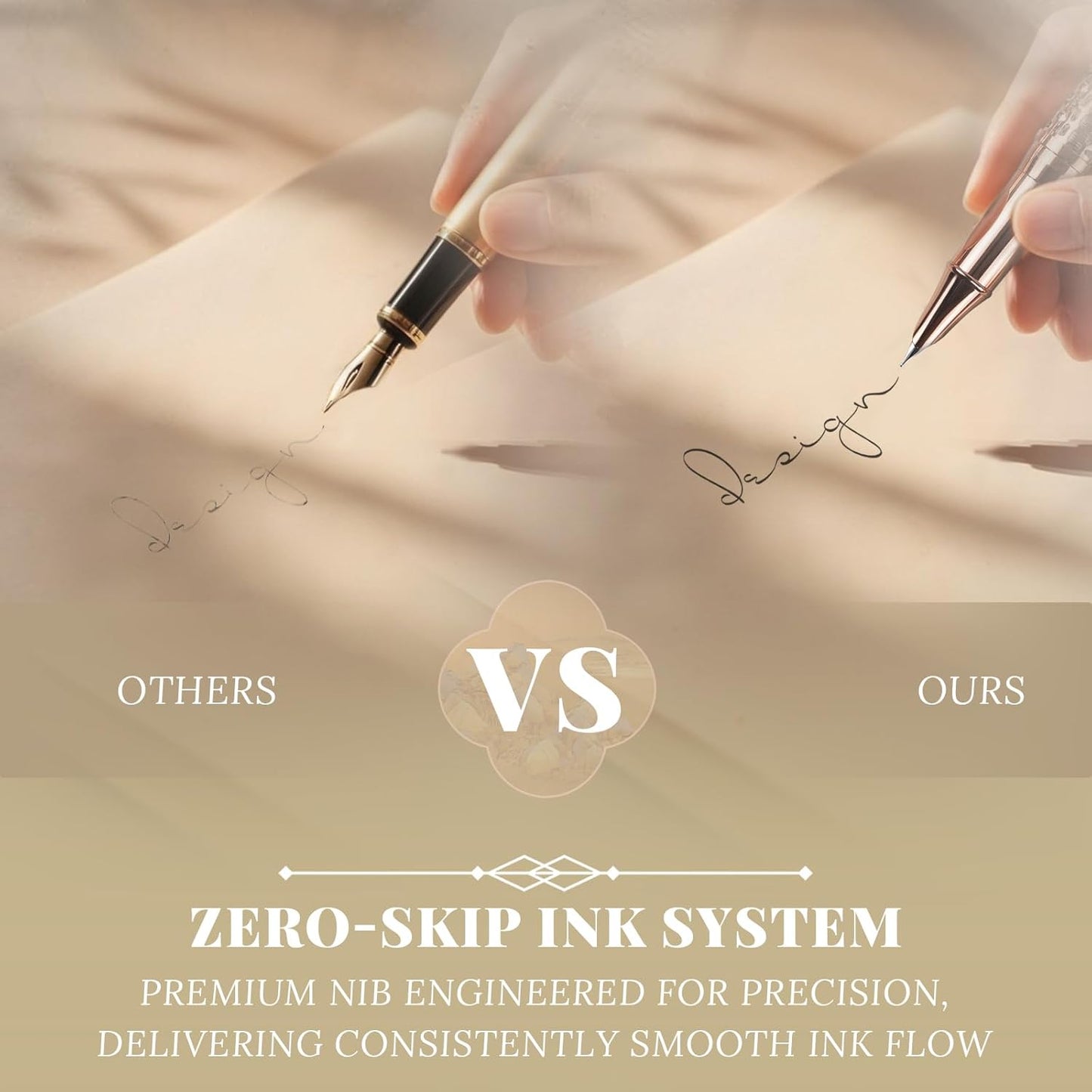 YUNCHUN Refillable Fountain Pen Fine Nib, Fancy Ink Pen with 5 Black & 5 Blue Ink Refills Cartridges, Cool Ink Pens for Writing, Business Metal, Best Gift Set for Men & Women, Blcak