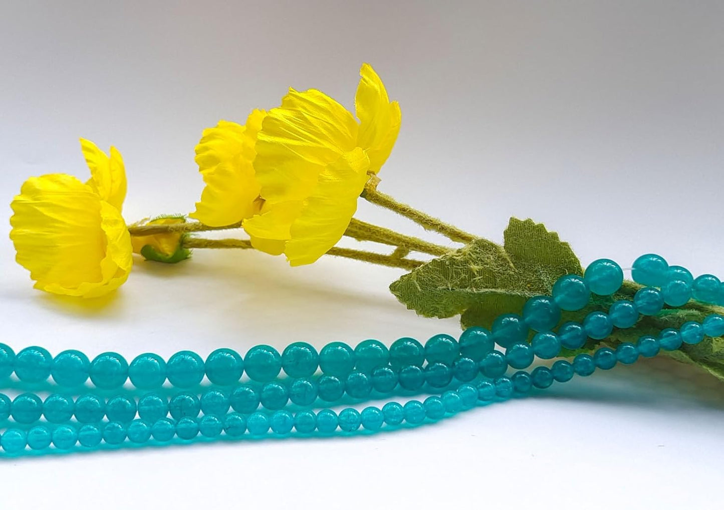 Stone Beads 8mm 100pcs Lake Blue Chalcedony Beads Round Loose Gemstones Beads for Bracelet Necklace Jewelry Making (8mm, 60817 Lake Blue Chalcedony)