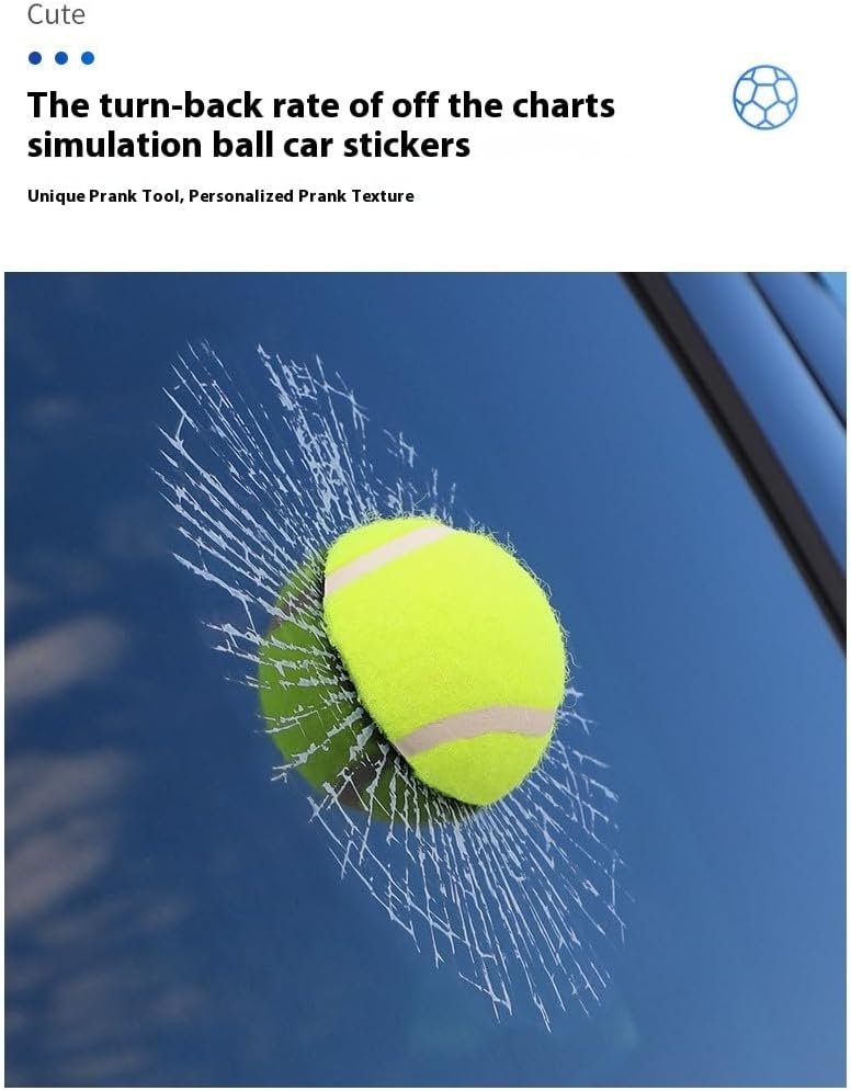 Car 3D elf Ball car Sticker, car Window Funny Creative Decorative Sticker(18cmx18cmx3cm) (Basketball)