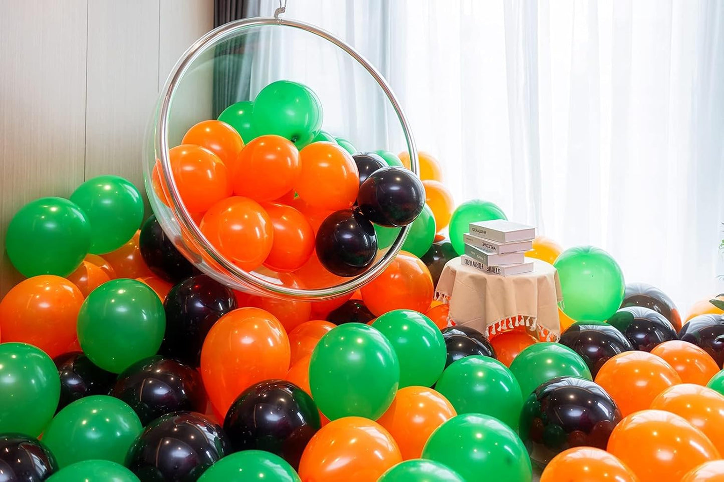 100pcs Green Balloons, Helium Quality 12 inch Green Latex Party Balloon for Birthday, Christmas, Graduation Party Decor (66ft Ribbons)