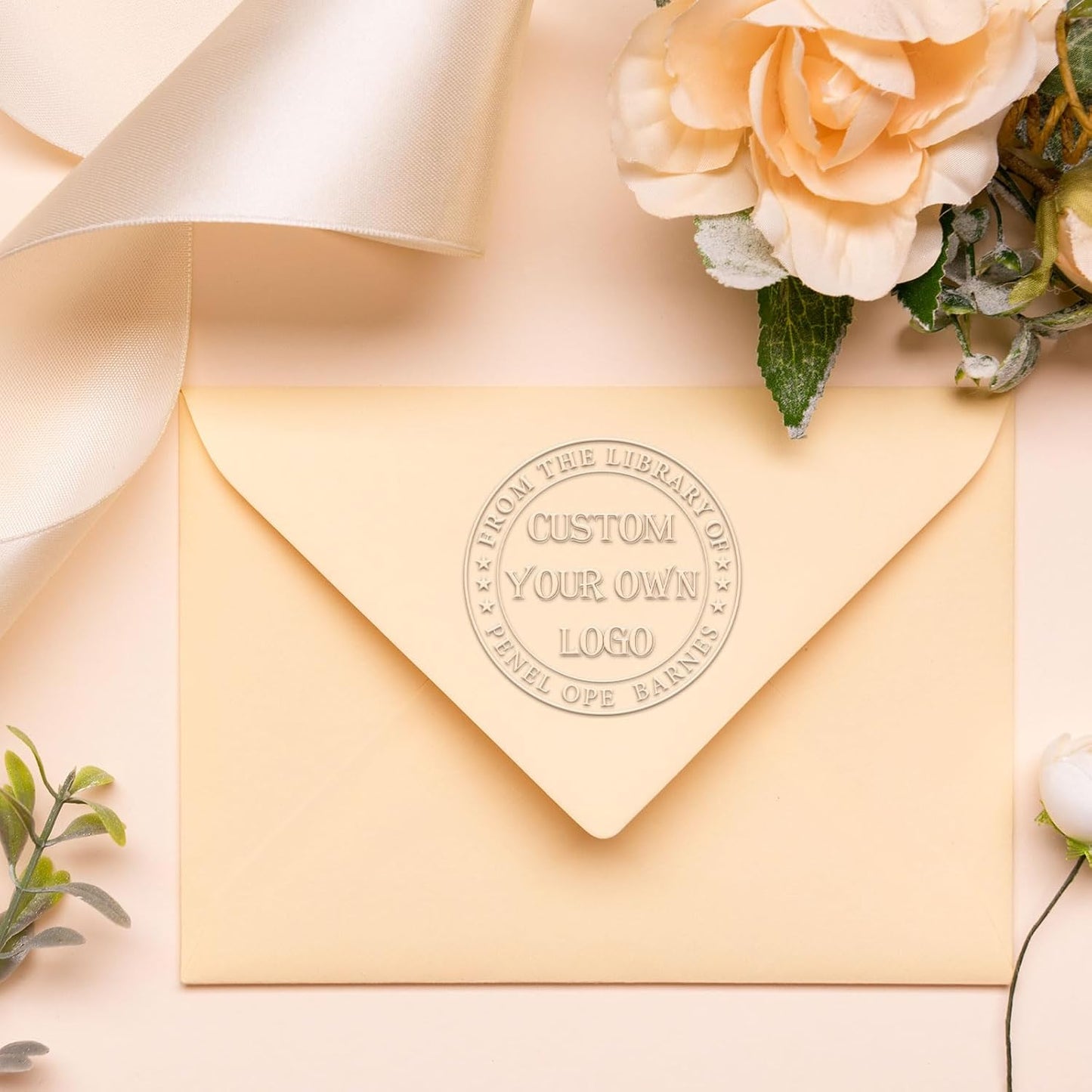 Custom Book Embosser Stamp - Personalized Business Company Seal with Your Own Logo (Logo)