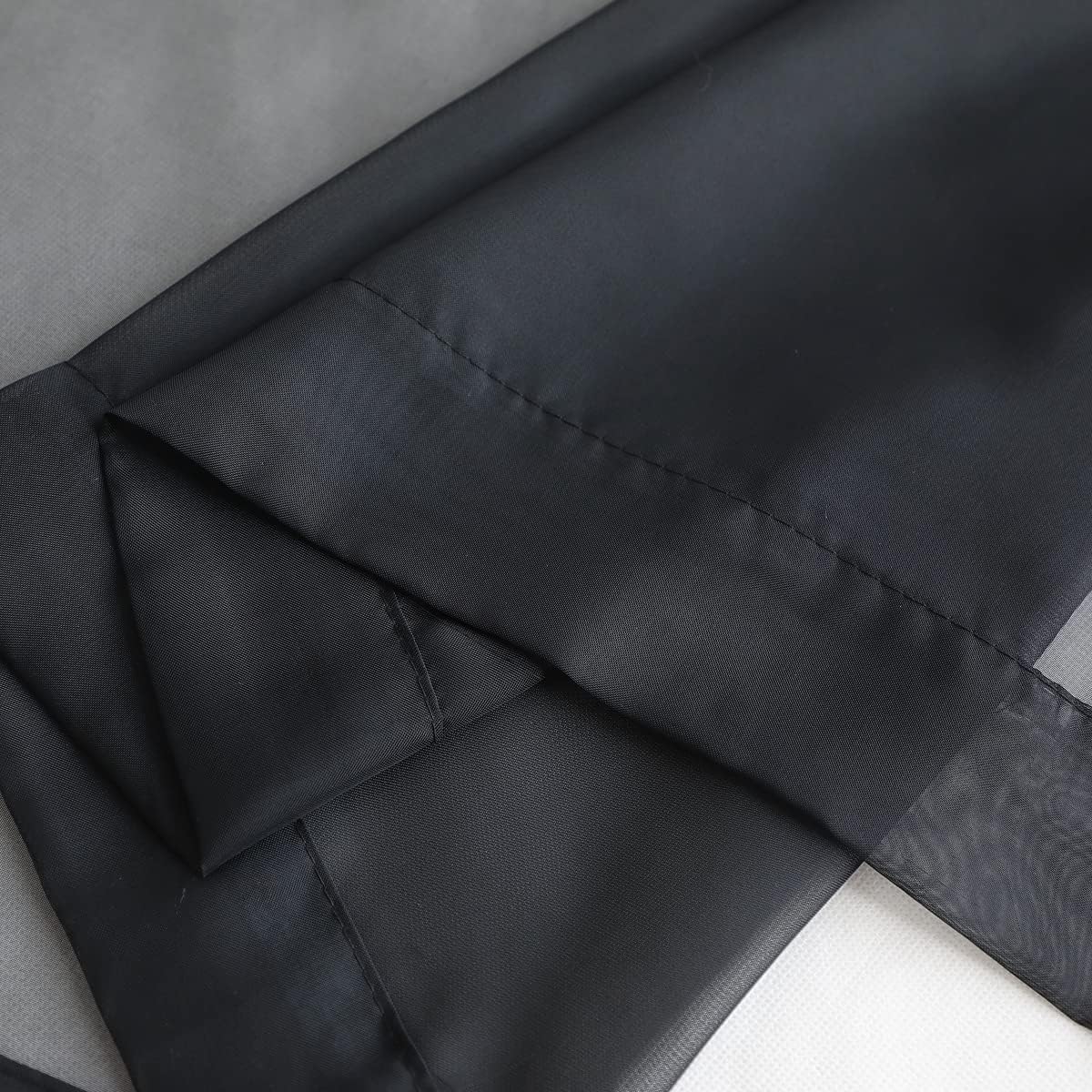 Window Black Sheer Curtains 60 Inches Width 72 Inches Long 2 Panels Sheer Curtains Clear Curtains Basic Rod Pocket Panel for Home Living Room Bedroom Kids Room Yard Patio Parlor Sliding