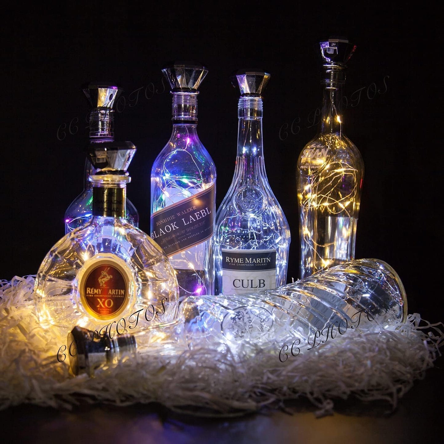 Upgraded 12 Pack Diamond Solar Wine Bottle Lights, 20 LEDs Waterproof Copper Light, Bottle Light Fairy Cork String Lights for Yard Patio Decor, DIY Birthday Gift for Mom Grandma Friend(3 Colors)