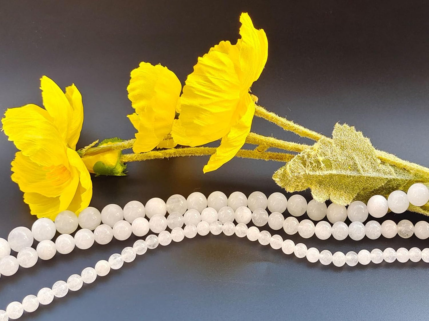 Stone Beads 6mm 140pcs White Jade Beads Round Loose Gemstones Beads for Bracelet Necklace Jewelry Making (6mm, 60618 White Jade)