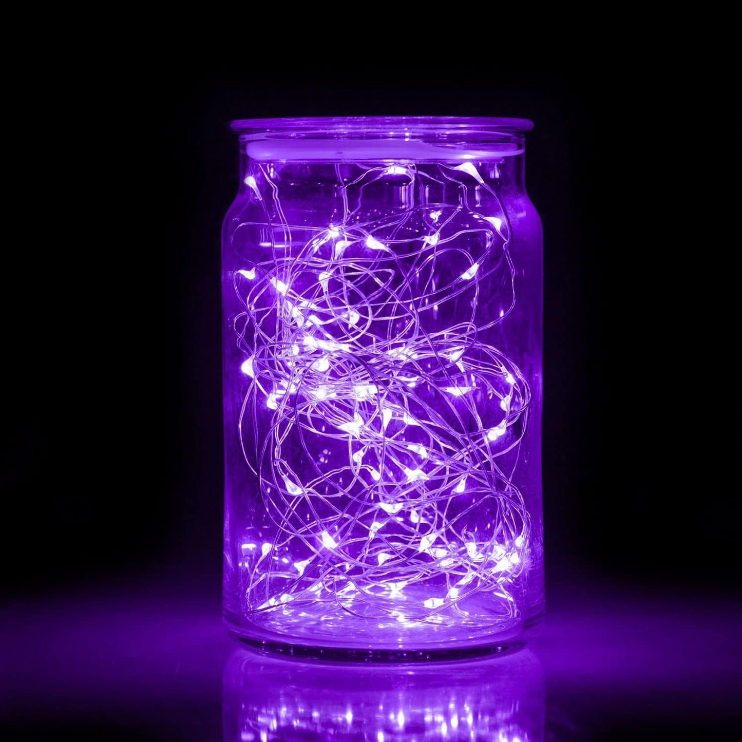 Twinkle Fairy Lights Battery Operated 3 Modes with Timer Firefly Lights 20 LED on 7.2 feet Silvery Copper Wire for DIY Wedding Party Christmas Halloween Centerpiece Decorations 15 Pack (Purple)