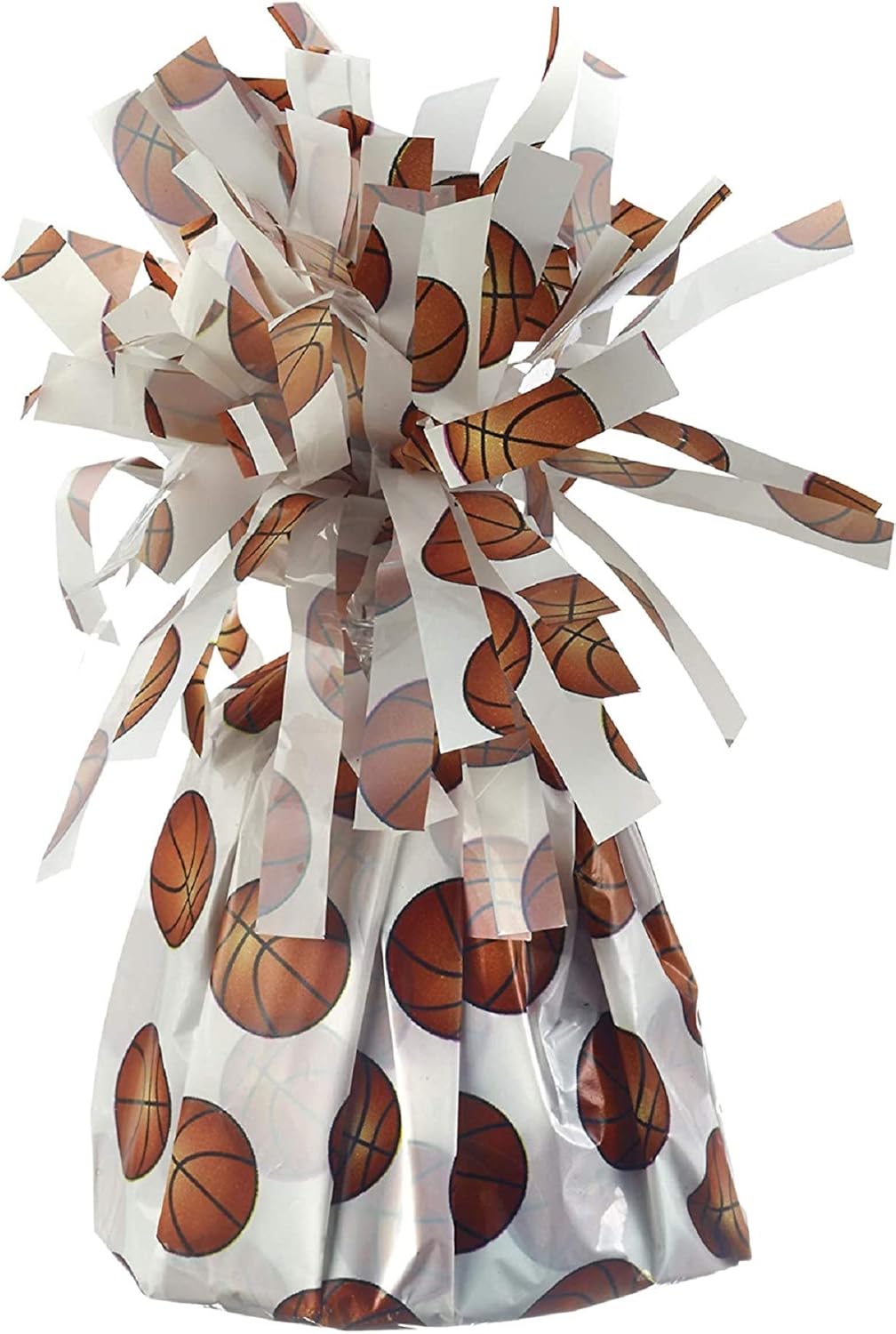 PMU Basketball Kisses Balloon Weights - Decorative Balloon Weight for Christmas, Thanksgiving, Birthday, Party Favors, Wedding & Baby Shower - 6oz. Basketball, Pkg/1