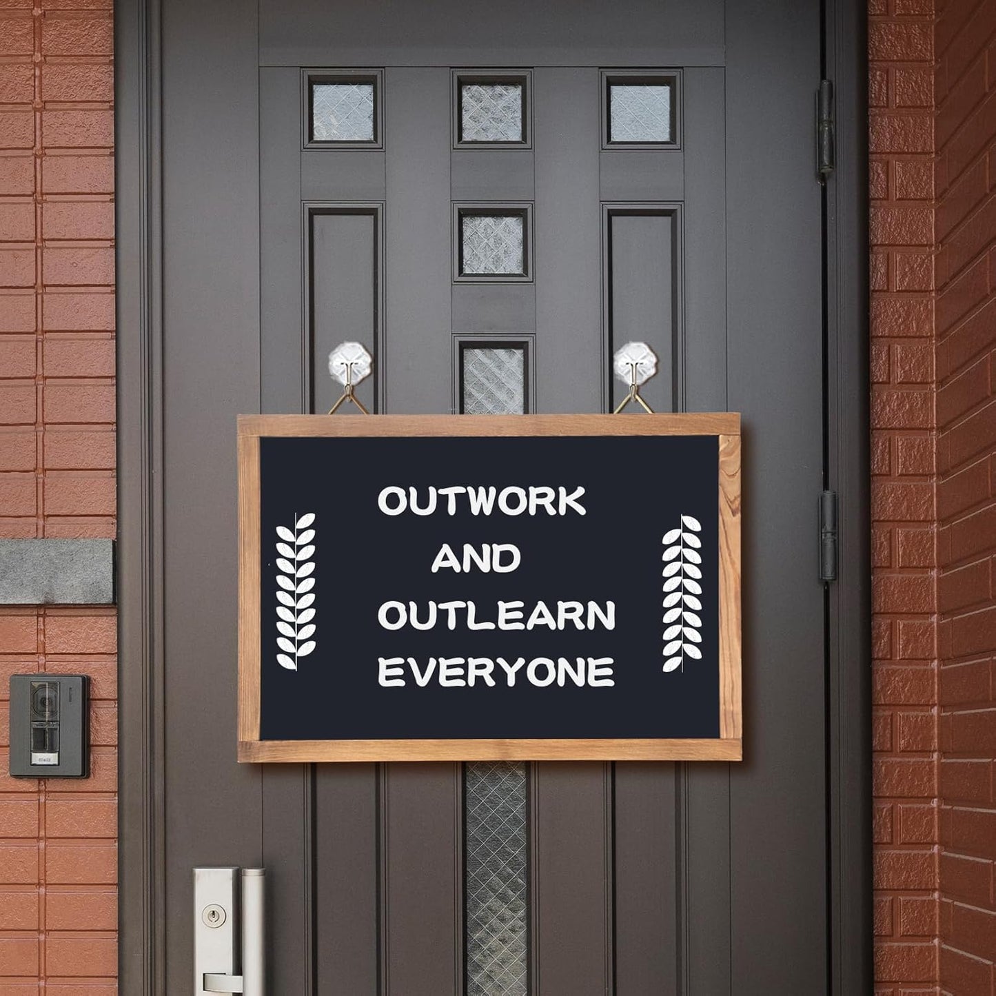 Magnetic Chalkboard Large Chalkboard for Wall Rustic Wood Framed Decorative Blackboard for Kids Hanging Blackboard for Home, Office, Restaurant 16" x 24"