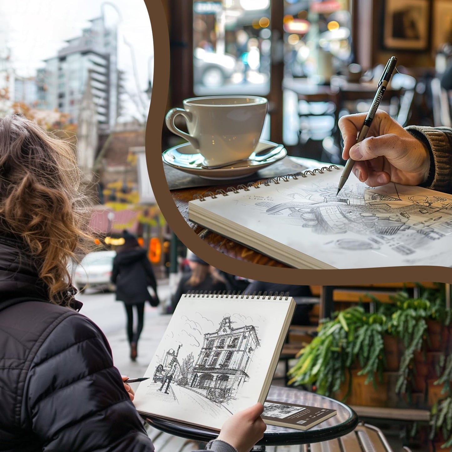 Sketch Book 11 x 14”, 100 Sheets Top Spiral Sketchbook, 68lb /100gsm Drawing Paper Pad, Sketch Pads for Drawing for Adults, Large Sketchbook.