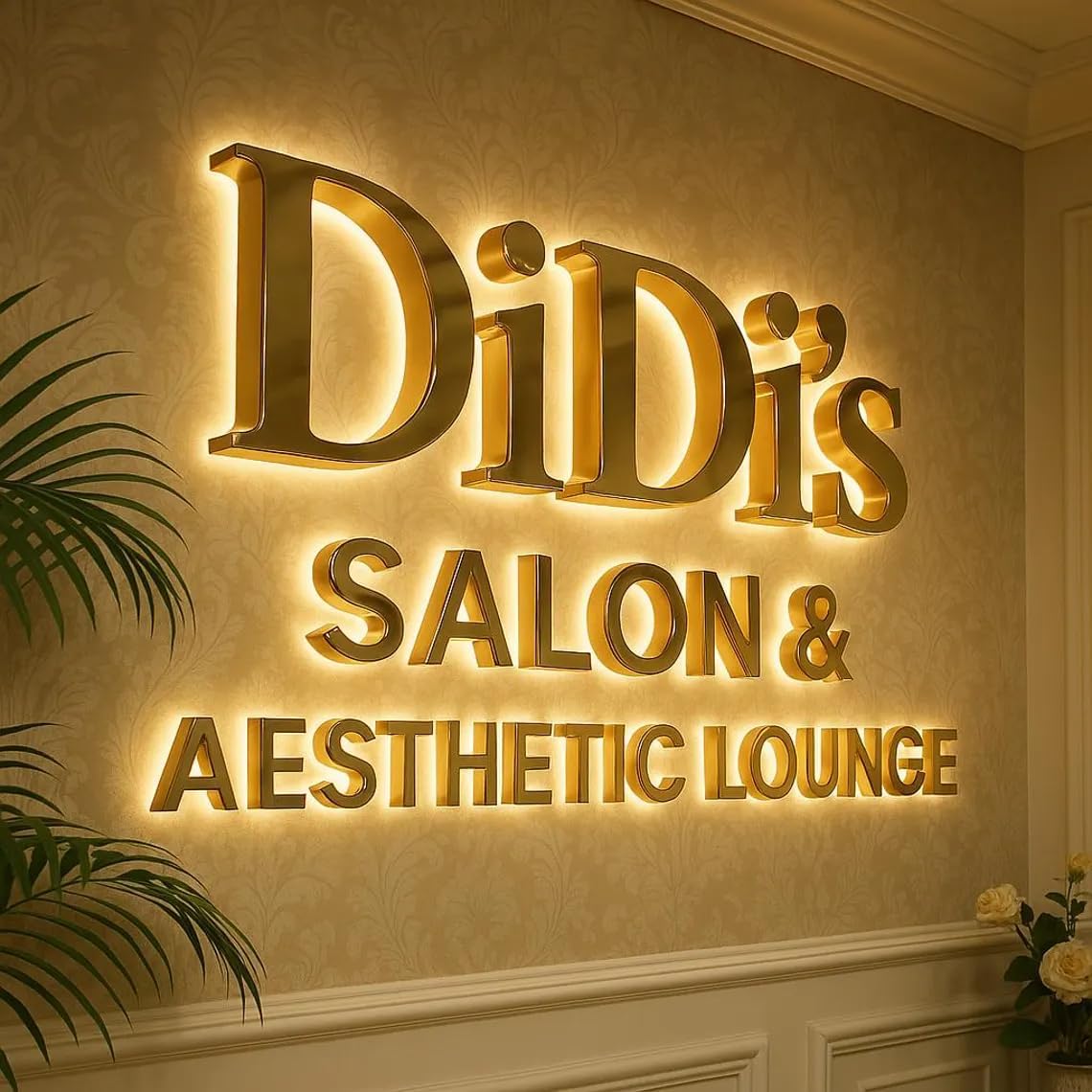 Custom Business Backlit Sign Custom Illuminated Backlit/Frontlit Channel Letters for Business Logo Signs-Professional Grade LED Indoor/Outdoor 3D Retail Store Front Signage-Stainless Steel Acrylic Branding Signs