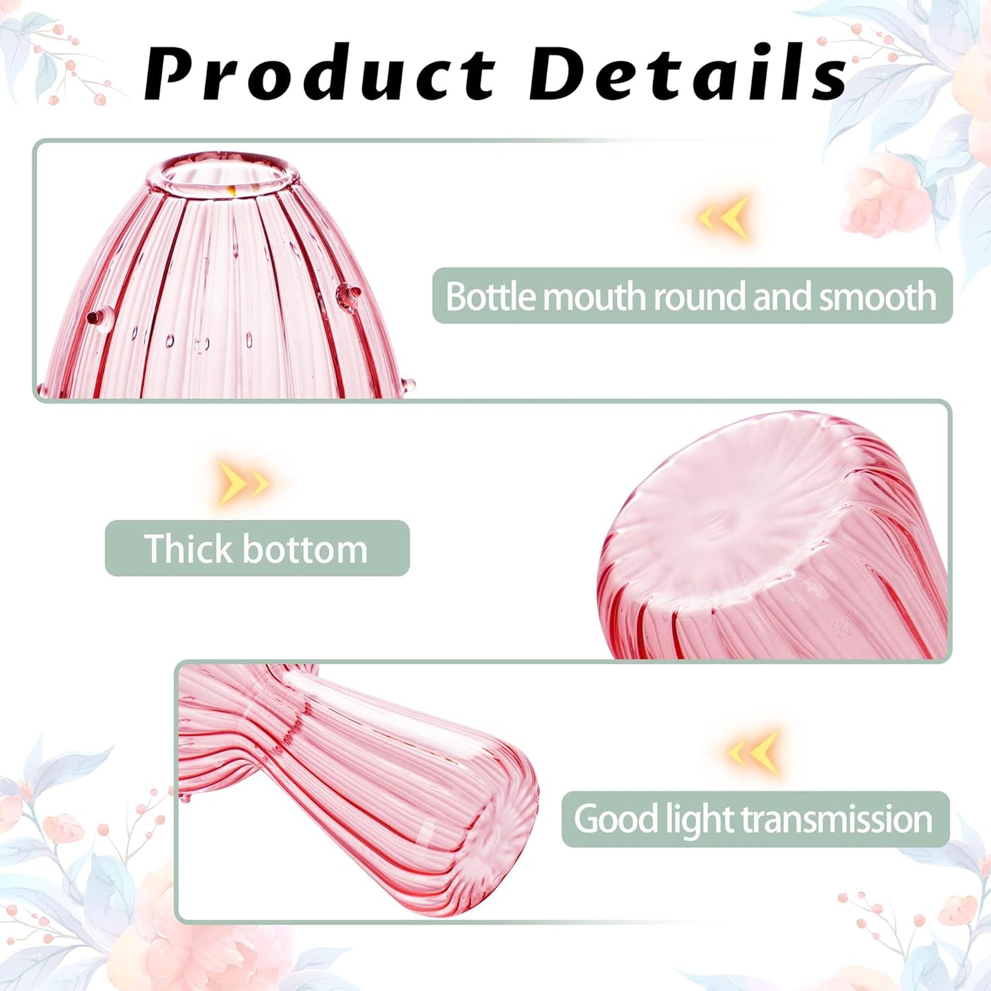 Plant Propagation Station, Set of 6 Colored Mushroom Vase, Propagation Stations, Small Plant Terrarium, Unique Crystal Mushroom Jars for Plants for Hydroponics Home Garden Office Decoration (Colorful)