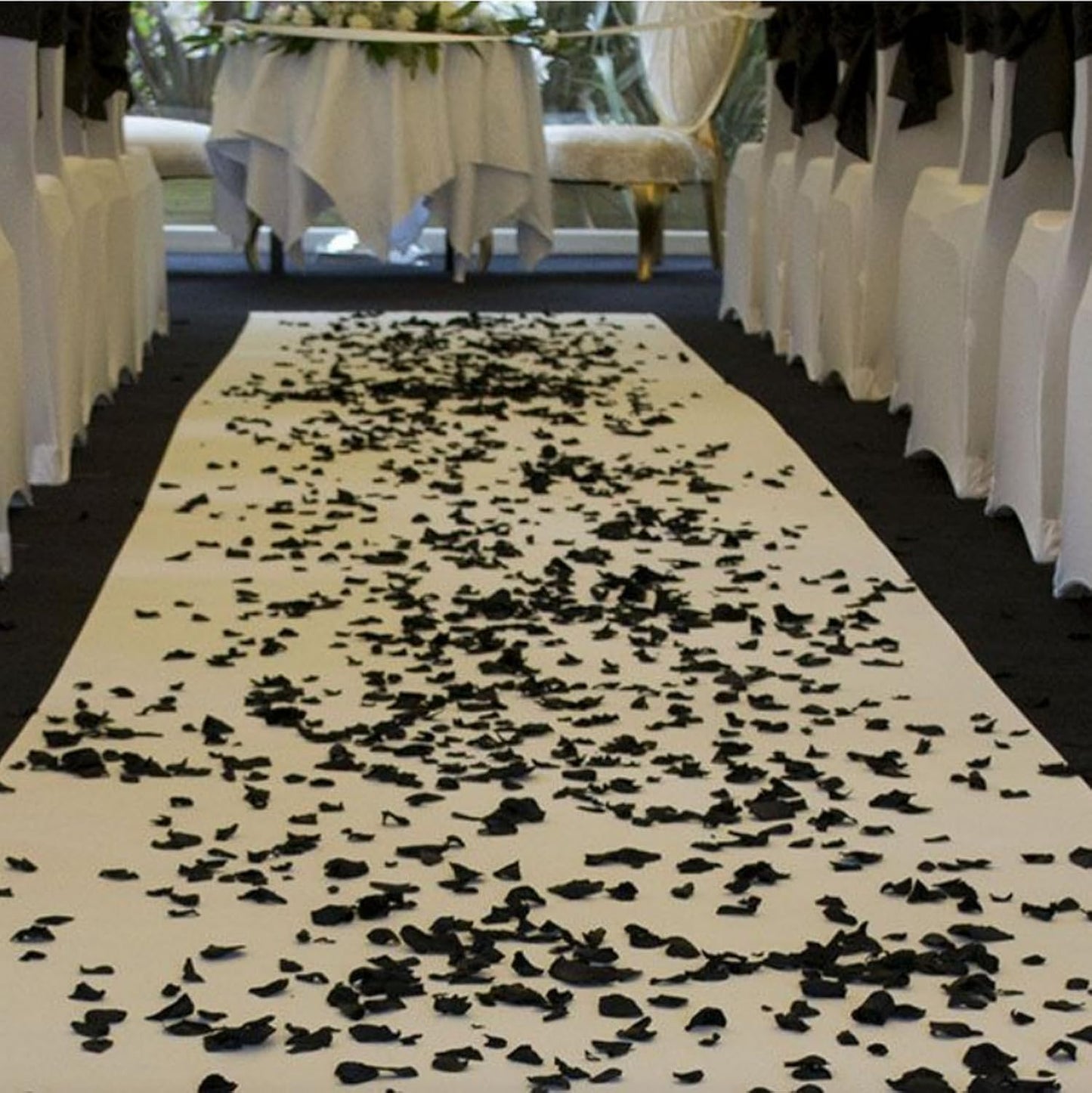 CODE FLORIST 2200 PCS Silk Rose Petals for Valentine's Day,Romantic Night,Wedding,Proposal Anniversary Flower Decorations(Black)