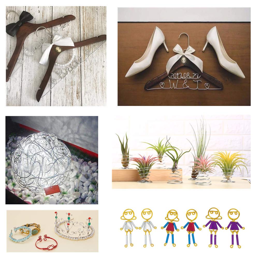 BENECREAT 17 Gauge Jewelry Craft Aluminum Wire 380 Feet Bendable Metal Sculpting Wire for Craft Floral Model Skeleton Making, Copper Tone