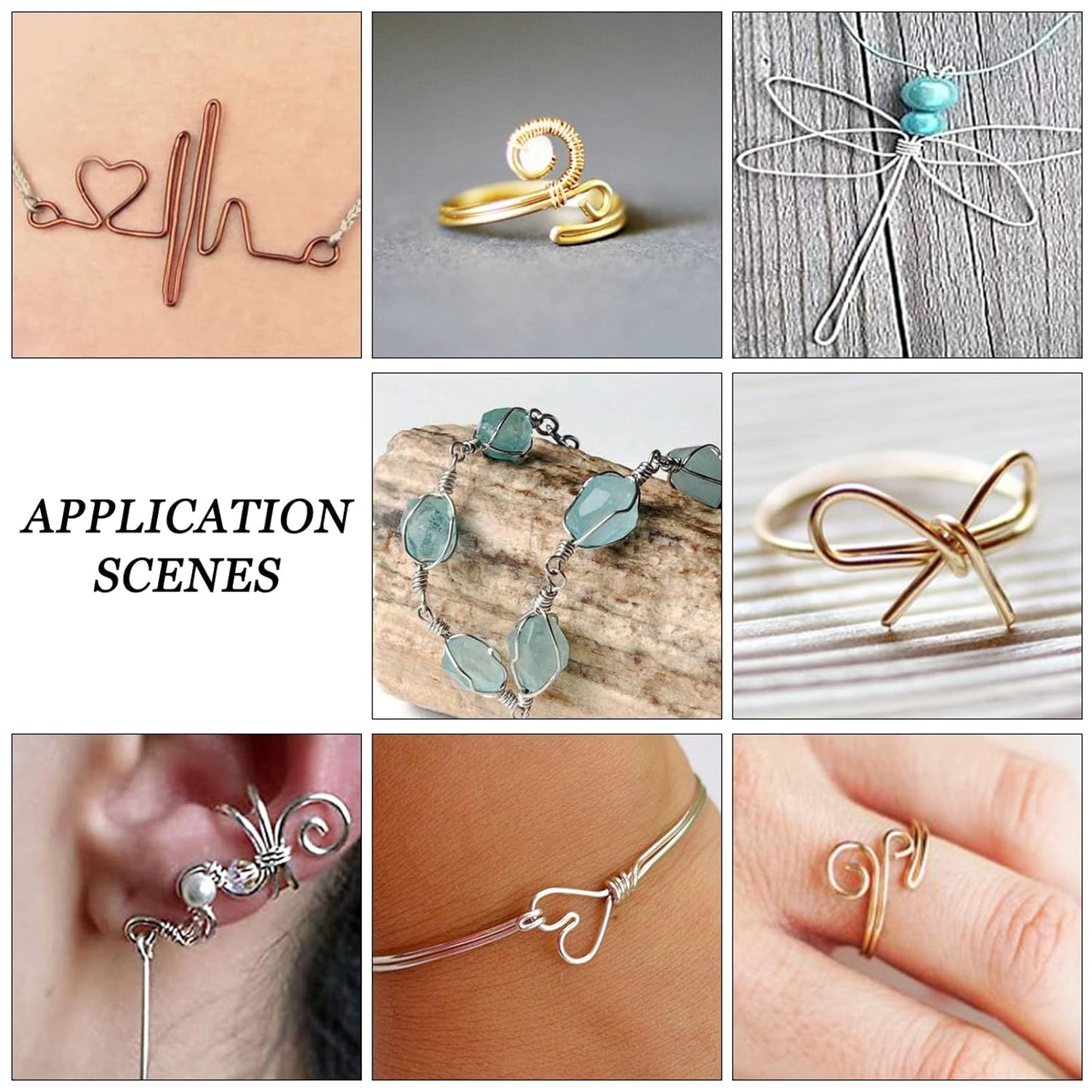 BENECREAT 18 Gauge Jewelry Craft Aluminum Wire 492 Feet Bendable Metal Sculpting Wire for Craft Floral Model Skeleton Making (Gold, 1mm)