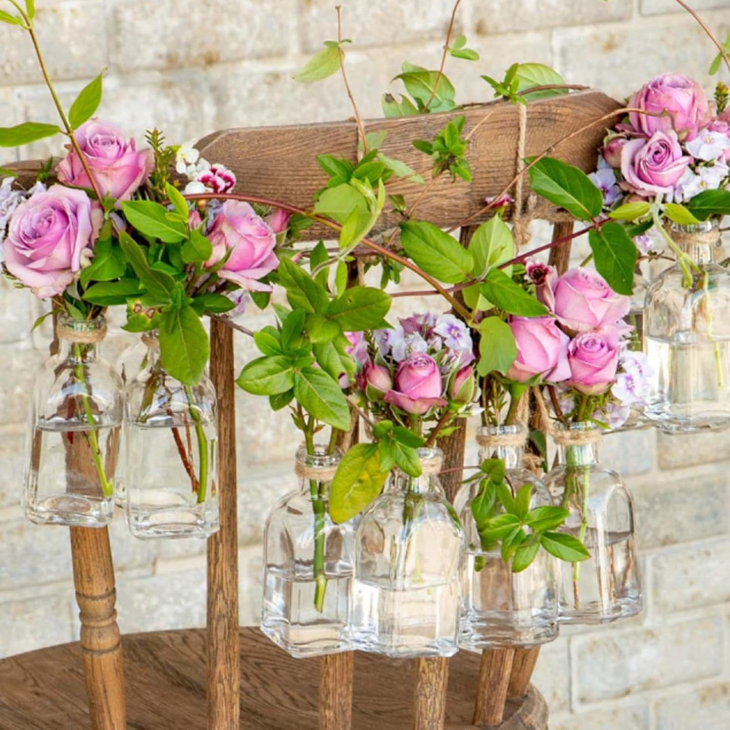 ZOOFOX 20 Pack Glass Bottles with Cork Stoppers, 3.4 oz Small Vintage Style Favor Jars, Clear Empty Cork Bottles for Party Favors, DIY Crafts, Extra Tags and String