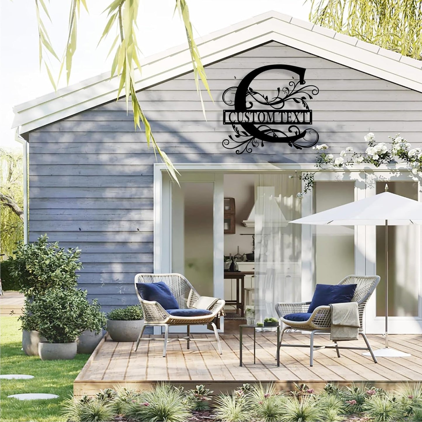 Custom Metal Name Sign, Personalized Family Last Name Signs for Home, Split Letter Monogram Wall Art Decor, Customized Metal Signs for Outdoor, Personalized Wedding Housewarming Gift