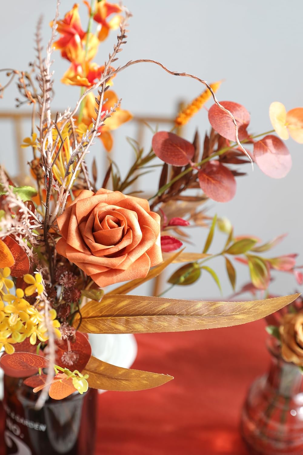 Serra Flora Artificial Greenery Stems Filler Combo Box Set,48pcs with 8 Kinds of Faux Foliage Picks for DIY Bridal Bouquets Wedding Flowers Arrangement Party Table Centerpieces