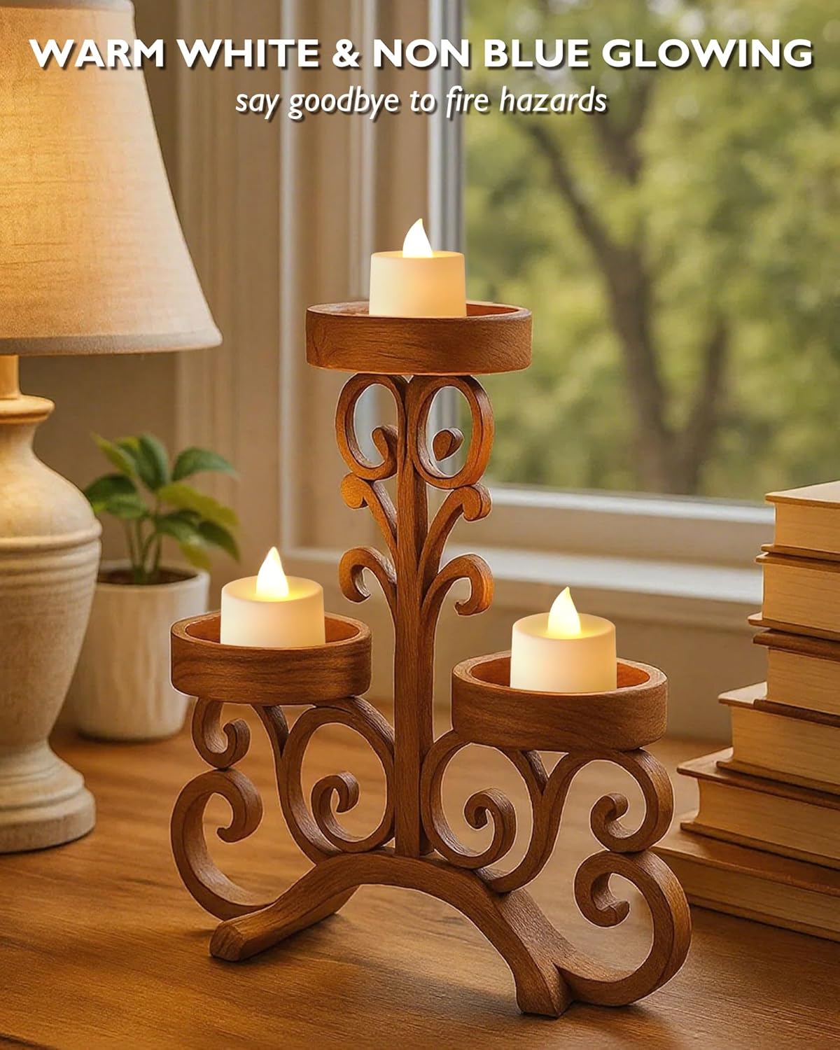 Amagic 12/24/50/100/150 Pack LED Tea Lights, Flameless Votive Candles, Battery Operated Tealights Candles for Halloween, Christmas, Home Decor, Wedding, Theme Party, Festival(12 Pack, Warm White)