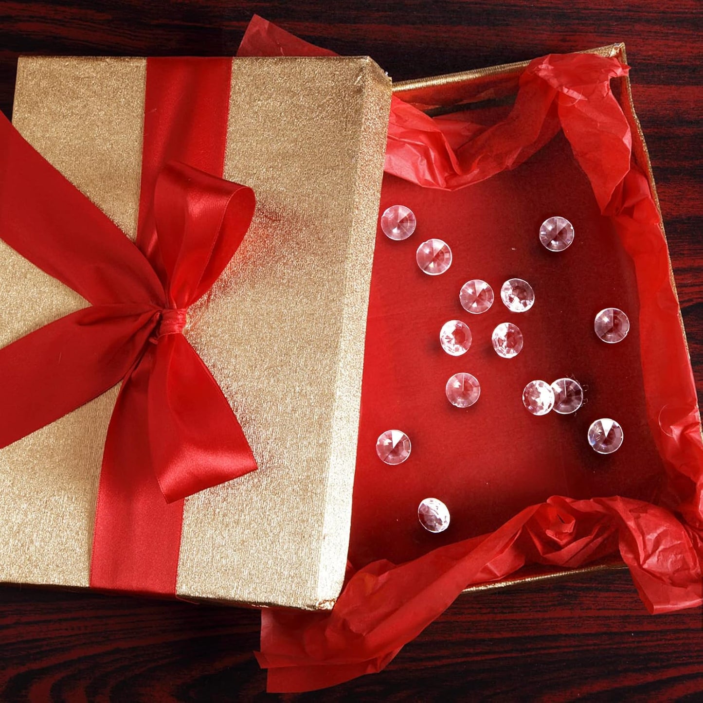 1000pcs Platic Acrylic Gems Fake Acrylic Diamonds Vase Filler Beads Faux Diamond Crystals Jewels for Makeup Brushes Holder Table Scatter Confetti Party Arts Crafts Birthday Wedding Decor