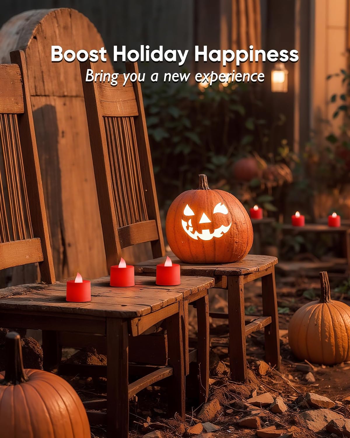 Amagic 24 Pack Red LED Tea Lights, Flameless Votive Candles Battery Operated, Electric Fake Colored Tealights Candles for Party, Halloween, Christmas, Aniversary, Wedding Table Centerpiece, Proposal