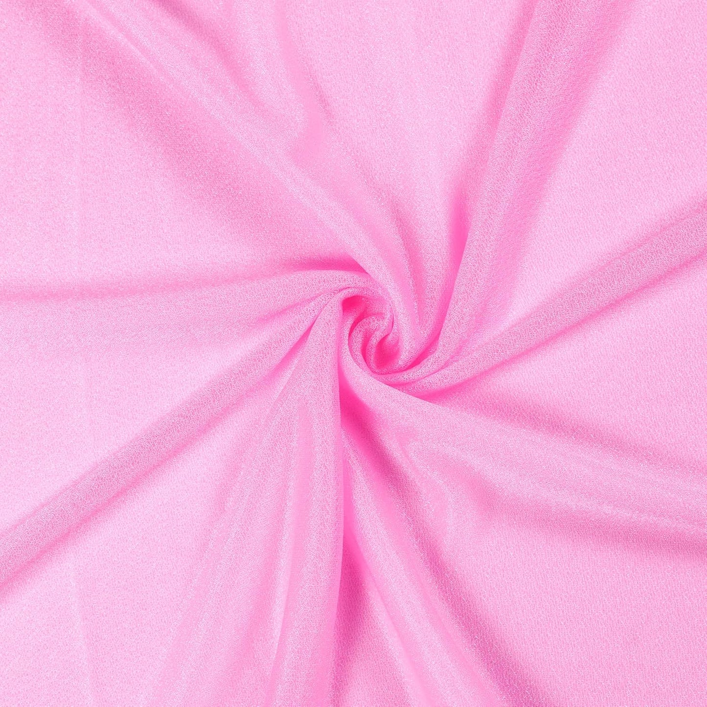 VDS Pack of 2 Panel (30 Inch X 100 Feet) Wedding Arch Draping Fabric Sheer Chiffon Fabric Drapery for Wedding Ceremony Reception Swag Backdrop Canopy Chuppah ARBO Altars Decoration (Bubblegum)