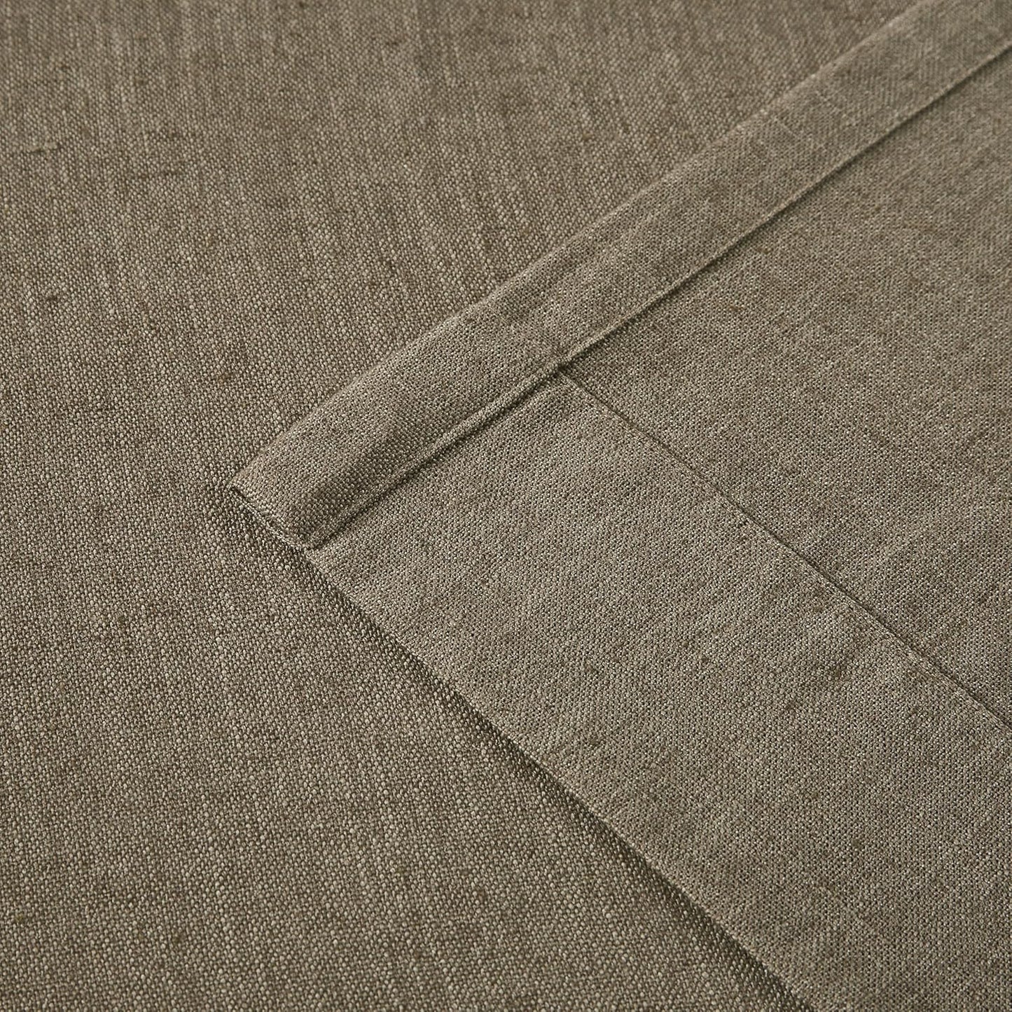 Vision Home Brown Pinch Pleated Semi Sheer Curtains Textured Linen Blended Light Filtering Window Curtains 90 inch for Living Room Bedroom Pinch Pleat Drapes with Hooks 2 Panels 40" Wx90 L