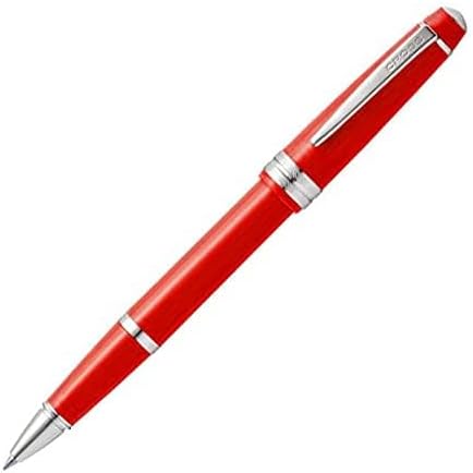 Cross Bailey Light Refillable Rollerball Pen Presented in a Everyday Gift Box - Medium Point, Black Ink, Red