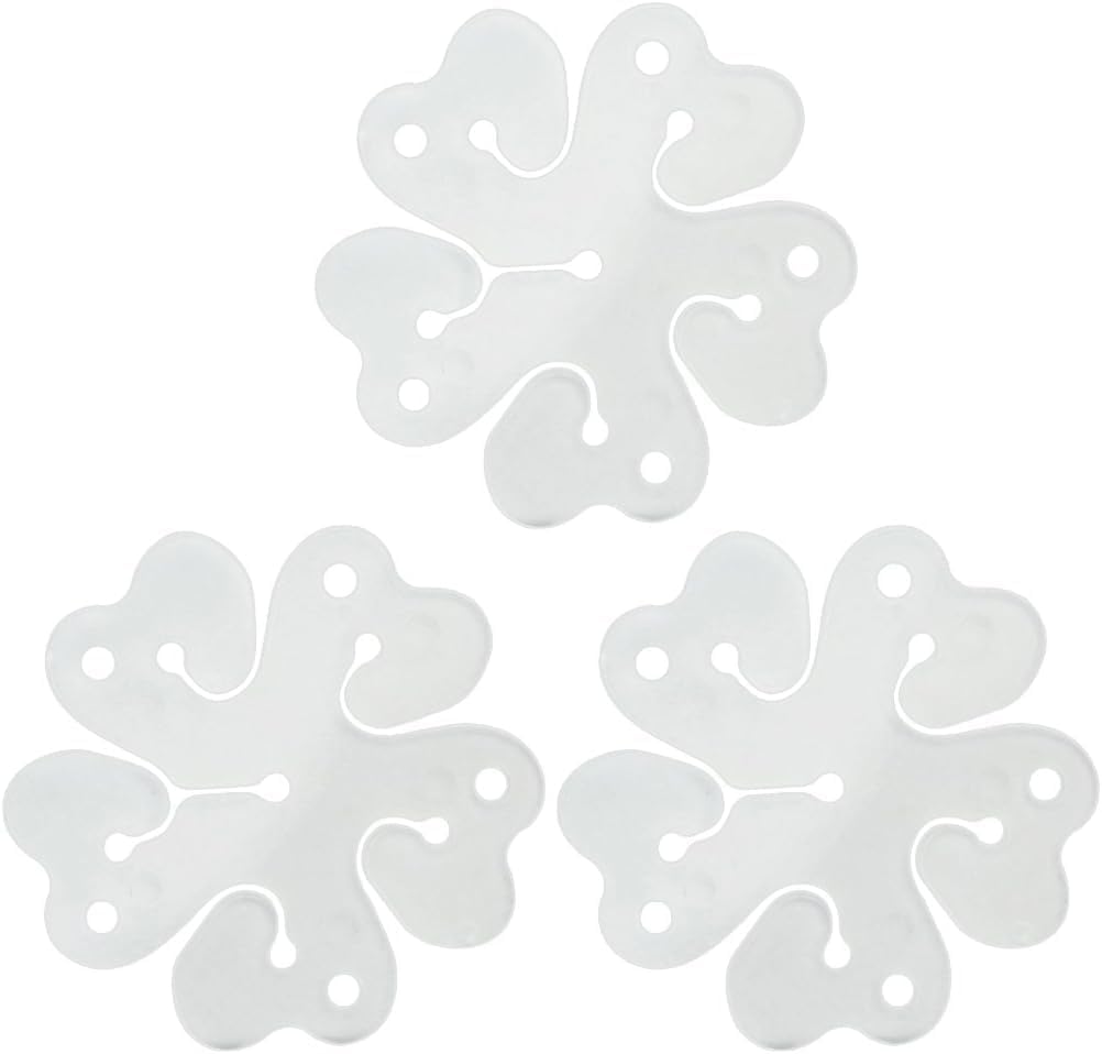 ROYALHOUSE Flower Balloon Clips Flower Shape Balloon Clips Holder 5 Balloon Clip for Party, Wedding, Baby Shower Decorations Reusable Connectors (Clear, Pack of 200)