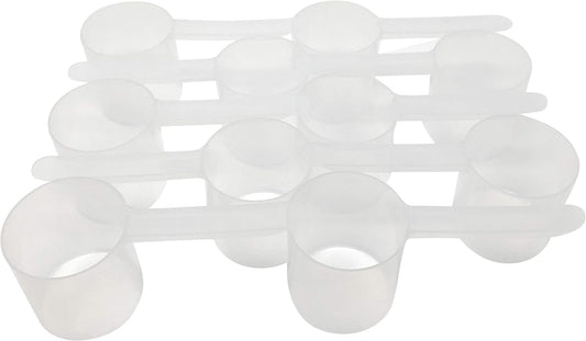 3/8 Cup (3 Oz. | 6 Tablespoon | 90 mL) Long Handle Scoop for Measuring Coffee, Pet Food, Grains, Protein, Spices and Other Dry Goods (Pack of 10)