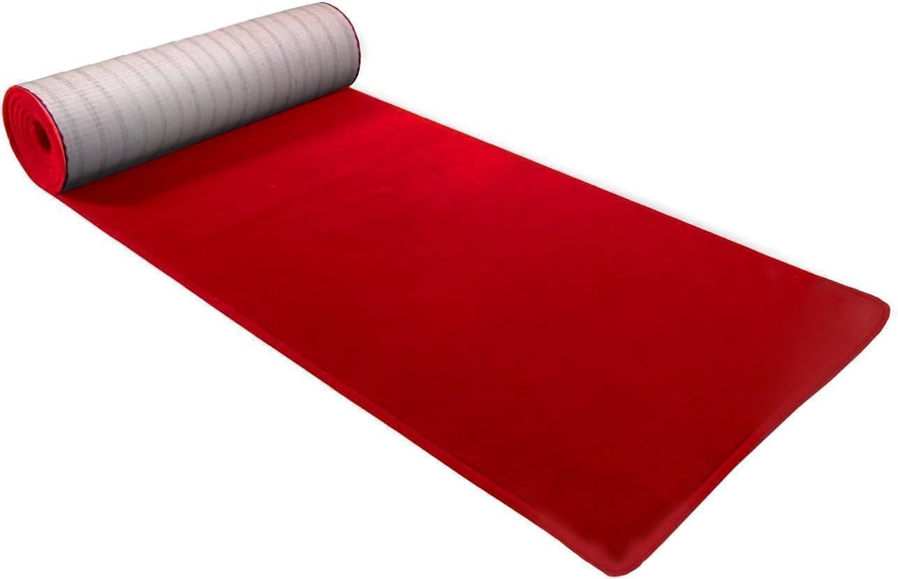 BannerBuzz Hollywood Red Carpet Runner – Premium Non-Slip 3x10 ft Aisle Rug for Weddings, Parties, and Events – Ideal for Step and Repeat Backdrop Event Decoration