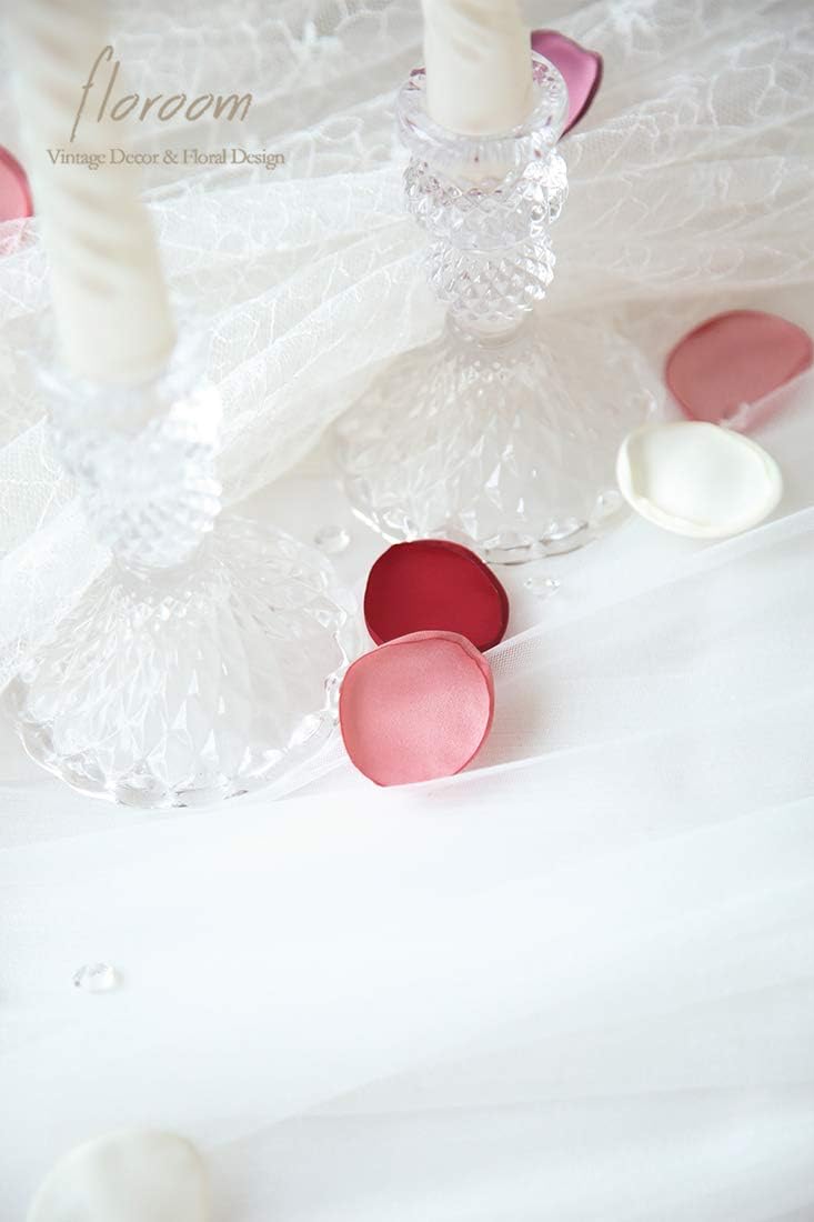 Floroom 300pcs Rose Petals Elegant Maroon Faux Silk Flower Petals for Wedding Flower Girl Basket Aisle Scatter Sweetheart Table Centerpieces Party Confetti Bridal Shower Romantic Night Home Decoration