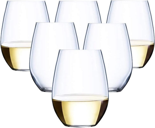 48 piece Stemless Unbreakable Crystal Clear Plastic Wine Glasses Set of 48 Small Size Cups Small(10 Ounces)