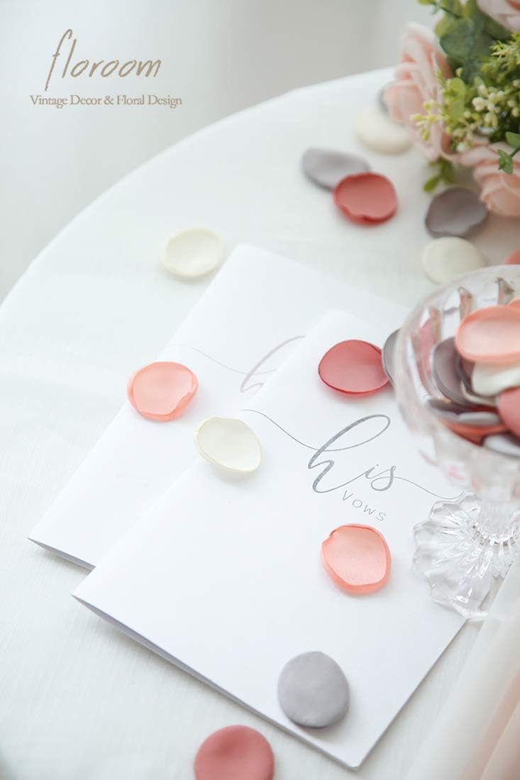 Floroom 300pcs Rose Petals Artificial Faux Silk Flower Petals for Wedding Flower Girl Basket Aisle Scatter Cake Sweetheart Table Centerpieces Party Confetti Bridal Shower Romantic Night Decoration