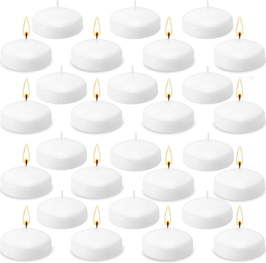 72 Floating Candles, Smoke-Free and odorless, Burning continuously for 5-6 Hours, White, 2-inch Floating Candles, Suitable for Valentine's Day, Weddings, Holidays, Home Decoration……