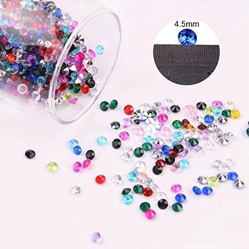 10000 pcs/Pack Wedding Table Scatter Confetti Crystals Acrylic Diamonds Vase Fillers 4.5 mm Rhinestones for Wedding, Bridal Shower, Vase Beads Decorations (Tea Green)