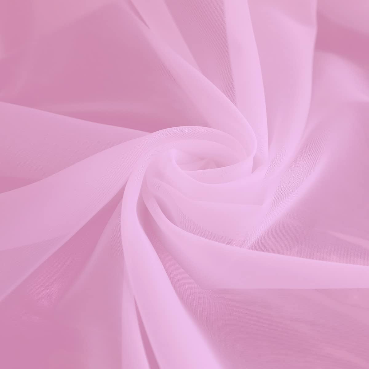 Window Pink Sheer Curtains 84 Inches Long 2 Panels Sheer Curtain Basic Rod Pocket Panel for Bedroom Children Living Room Yard Kitchen (Pink, 52" W x 84" L | 2 pcs)