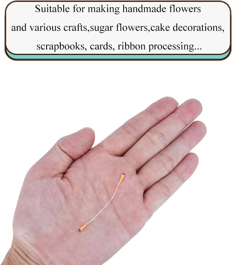 HAHIYO 700Pcs 2mm Yellow and Purple Matte Double Head Flower Stamen Pistil for Flower Making Scrapbook Decoration Handmade Artificial Flowers Pistil Matt-Like Floral Stamens Flowers Pollen Stamen