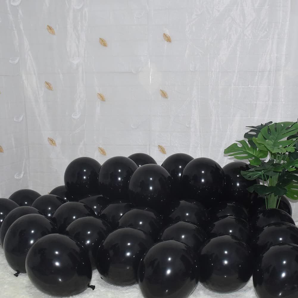 400 Pcs Black Balloons 10 Inch Pastel Black Latex Matte Balloon Garland Arch Kit for Birthday Wedding Bridal Baby Shower Supplies Bulk balloons Party Decorations