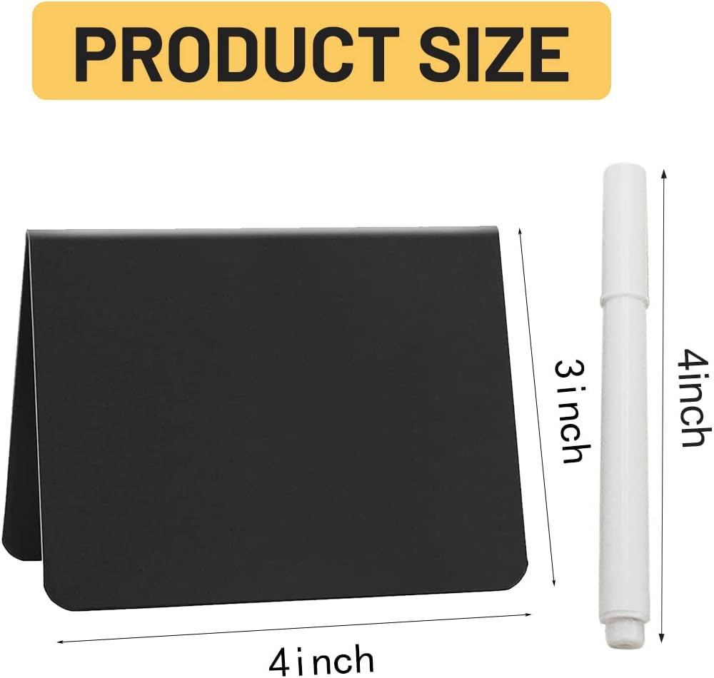 20Pcs V-Shaped Mini Chalkboard Signs for Food,Tabletop Food Labels for Party Buffet,Table Chalkboard Signs for Weddings,Birthday,Parties,Carnival Prom Activities