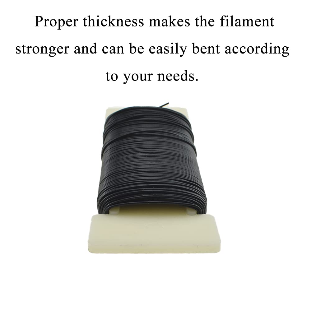 HAHIYO 22Gauge Black Wire - 1Roll, 38Yards (115Feet) Flexible Floral Wire for Crafts, Christmas Wreaths, Tree & Flower Arrangement, Wedding DIY