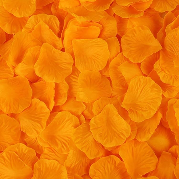 2200 Pcs Artificial Fake Rose Petals,Flower Petals for Romantic Night,Engagement, Party, Wedding, Event Flower Decorations, in Bulk(Orange)