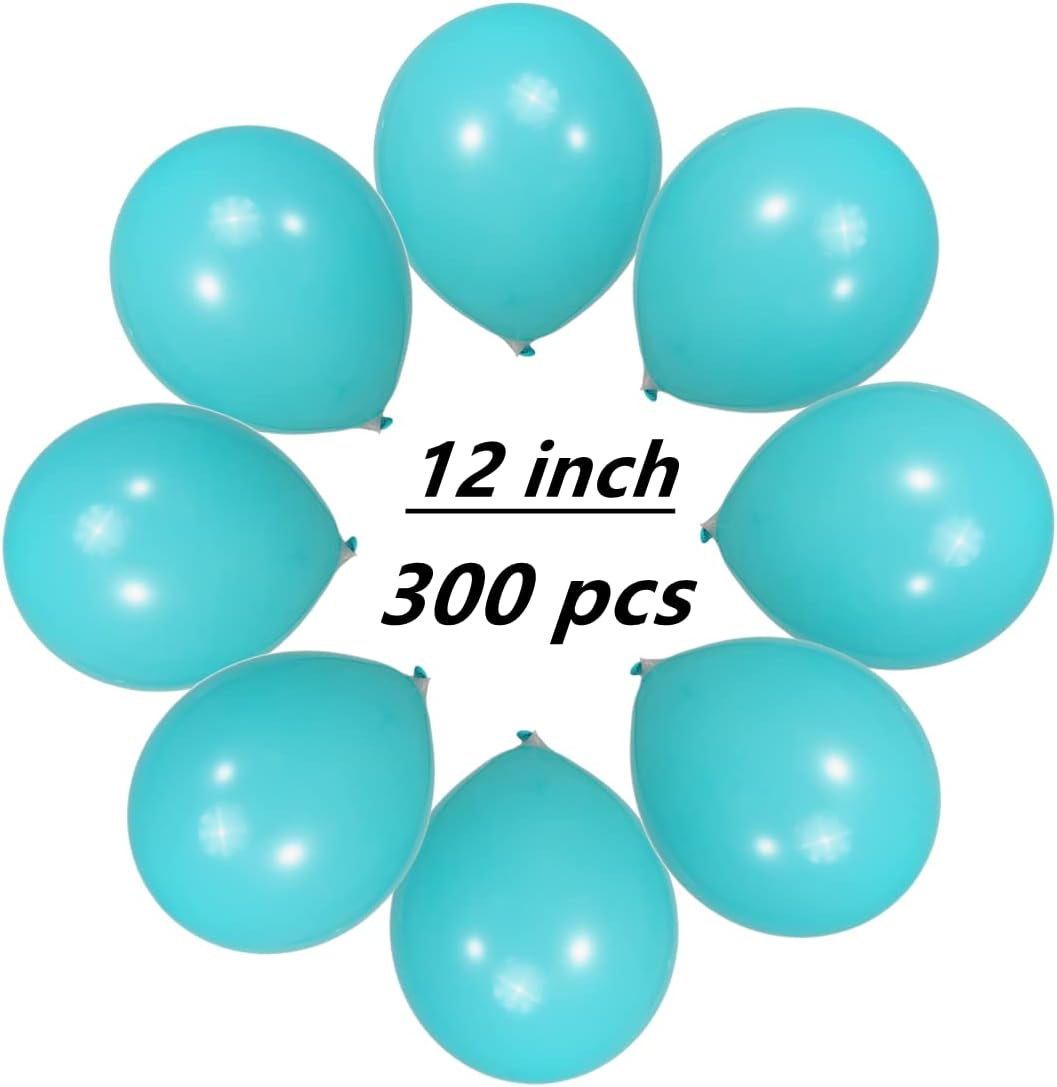 300 Pack Turquoise Teal Balloons 12 inch Turquoise Latex Balloon Bulk for Various Party Events Decorations
