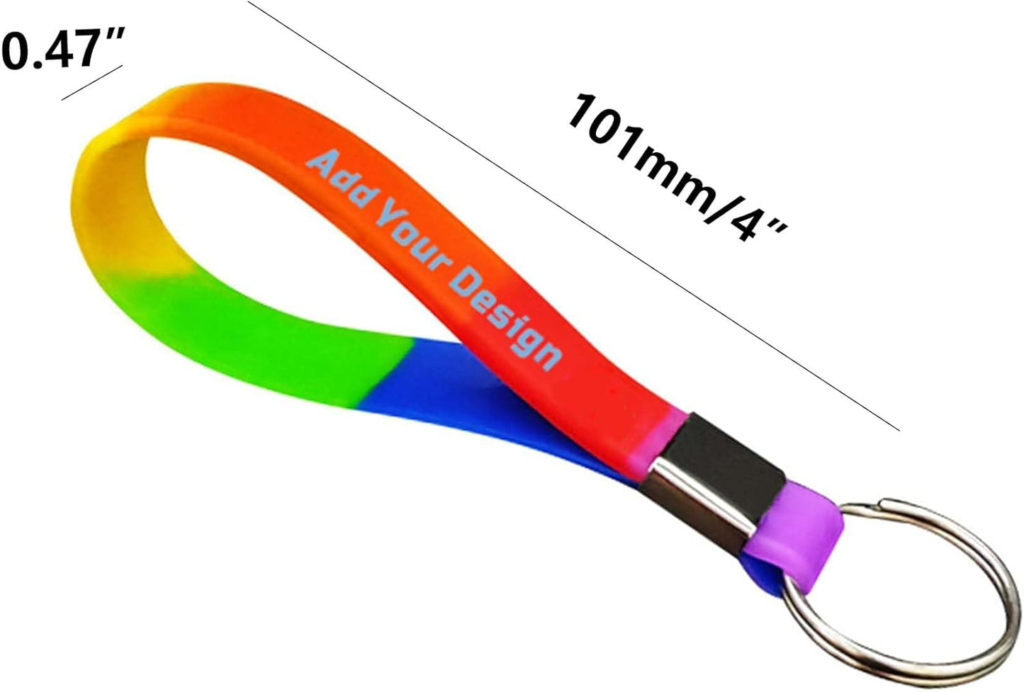 50 Personalized Silicone Keychains for Backpack Key Cellphone, Custom Silicone Keyrings CustomText/Icon for Adults