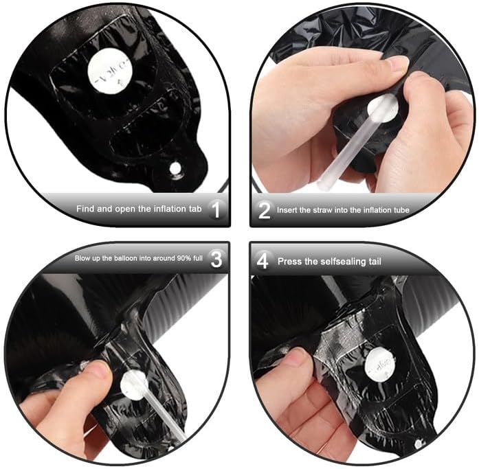 Black Number 40 Balloon, 40 Inch, Birthday Party Decorations, Anniversary & Graduation Supplies