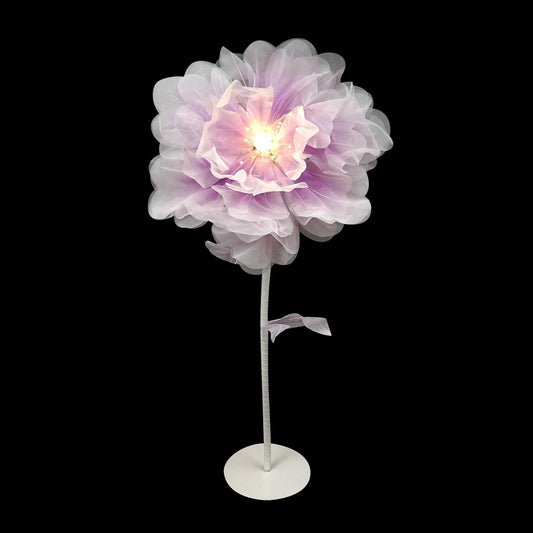Wedding Giant Electric Artificial Flower, Auto Blooming Artificial Flowers with Lights, Large Peony Electric Flower Decor with Auto Open/Close for Home Wedding Party Decoration, Purple