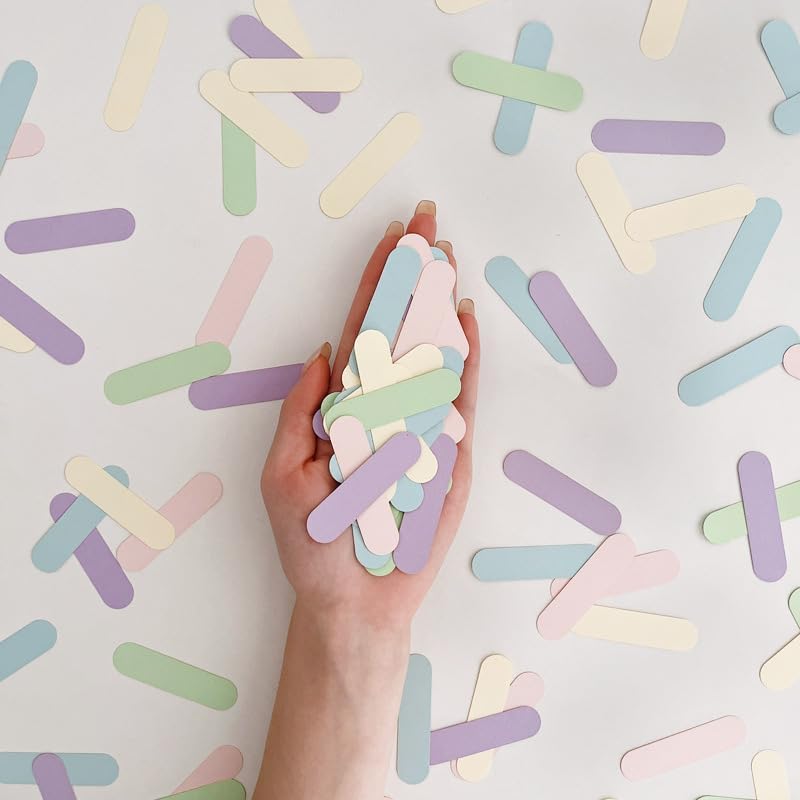 Candy Color Stripes Confetti For Table - Paper Party Decorations For Men Women Boys Girls, Table Sprinkling Scatter Decoration Party Supplies