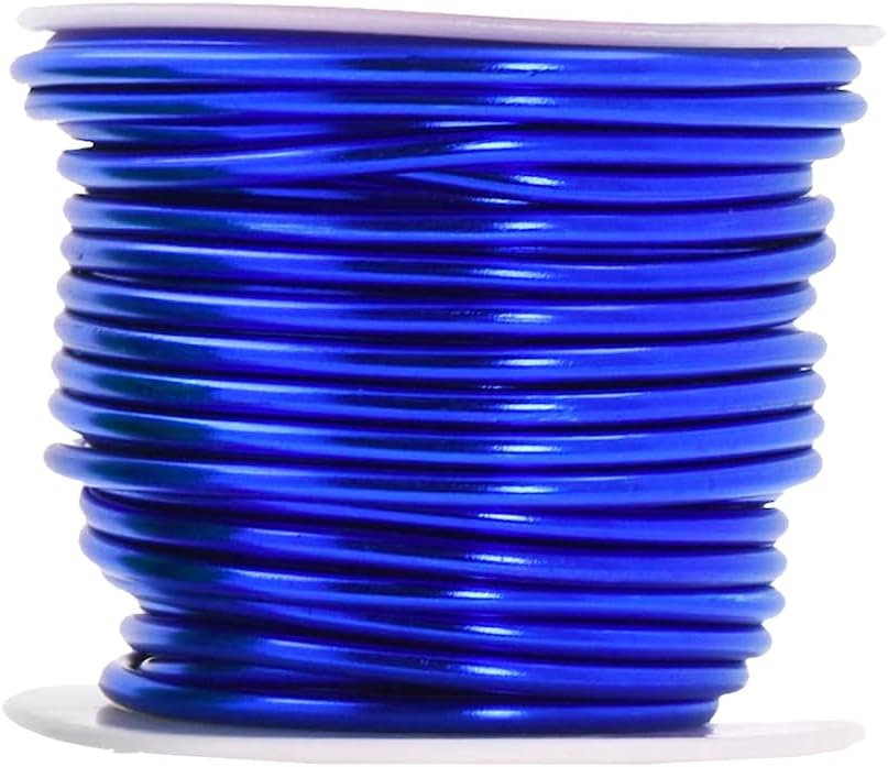 Mandala Crafts 8 Gauge Anodized Aluminum Craft Wire for Jewelry Making - 128 FT Colored Flexible Rainbow Wire - Bendable for Bonsai Armature Crafting Sculpting